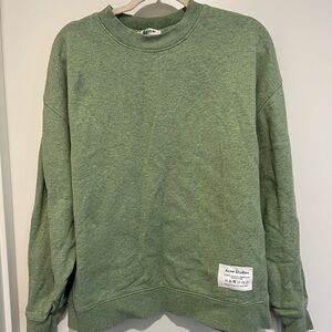 Acne Studios Women’s Casual Cotton Sweatshirt in Light Green Size XS